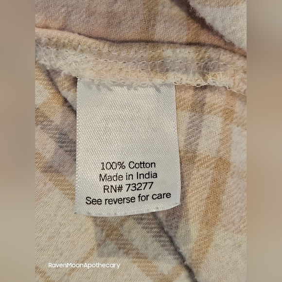 Croft & Barrow Pink n Tan Flannel 2x - Picture 4 of 6